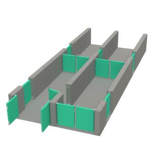 Mittelgangtür 2-flüglig für Schweinestall, ArtNr.: XBTSK_MG