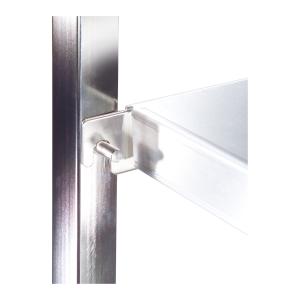 Edelstahlregalsystem Food Standard, Feldlast 600 kg