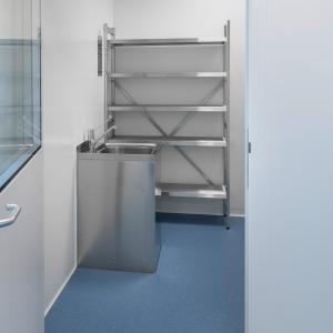 Edelstahlregalsystem Food Standard, Feldlast 600 kg