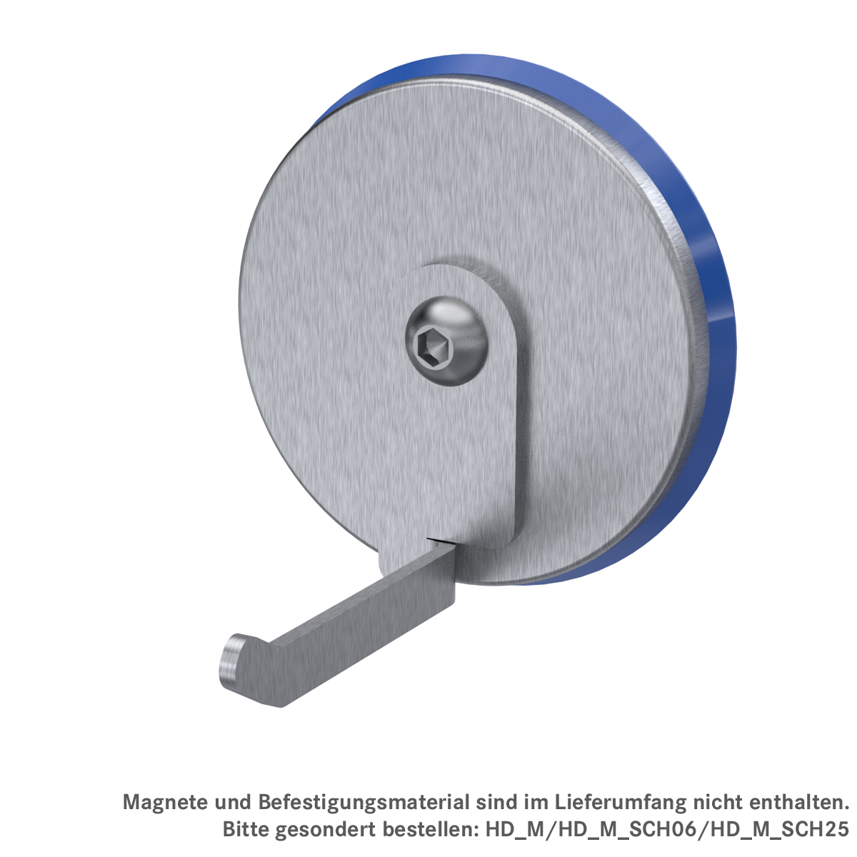 Schmaler Haken zur magnetischen Wandbefestigung, ArtNr.: HD_M_KH2